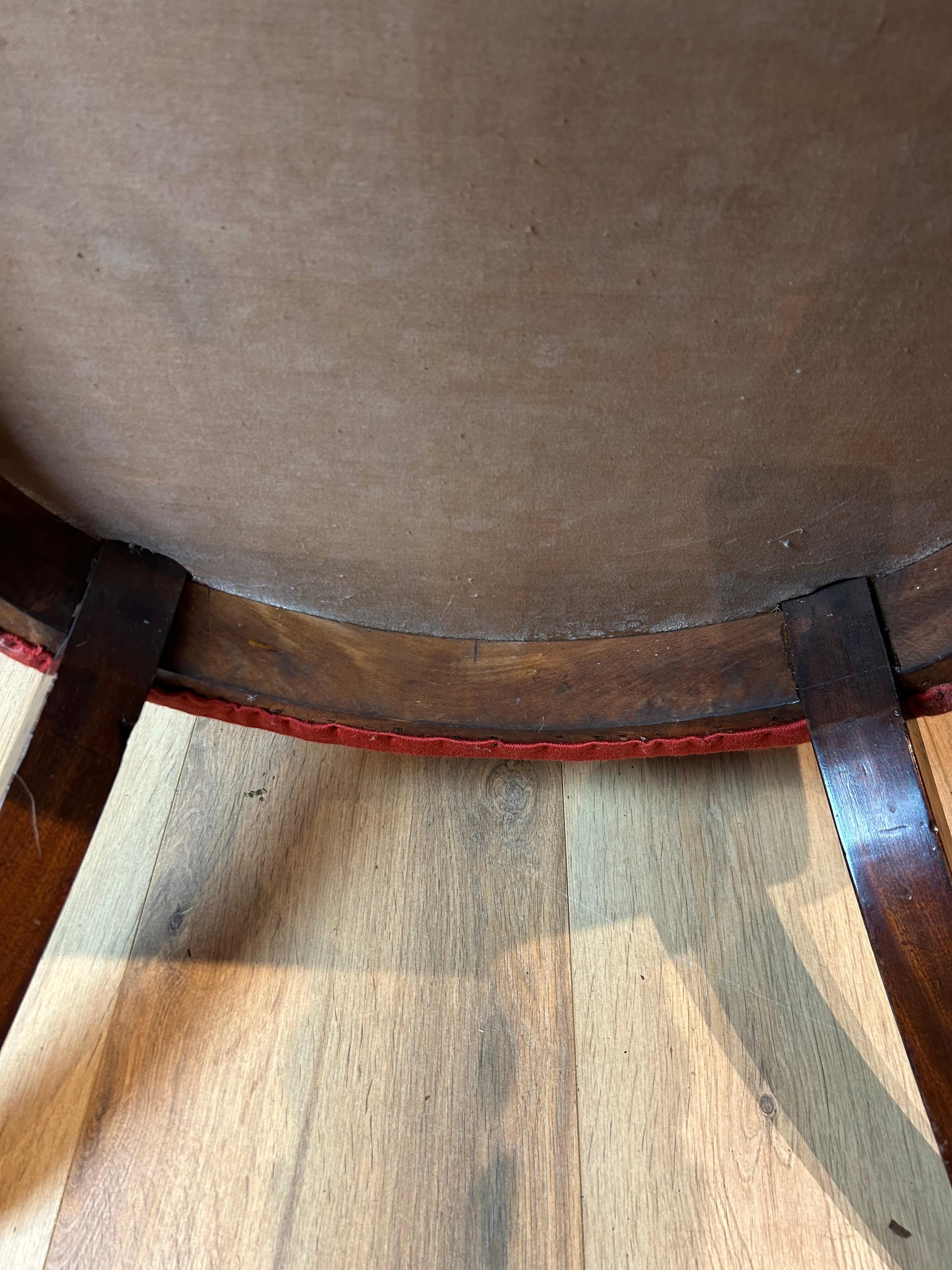English Regency Mahogany Library Arm Chair 3