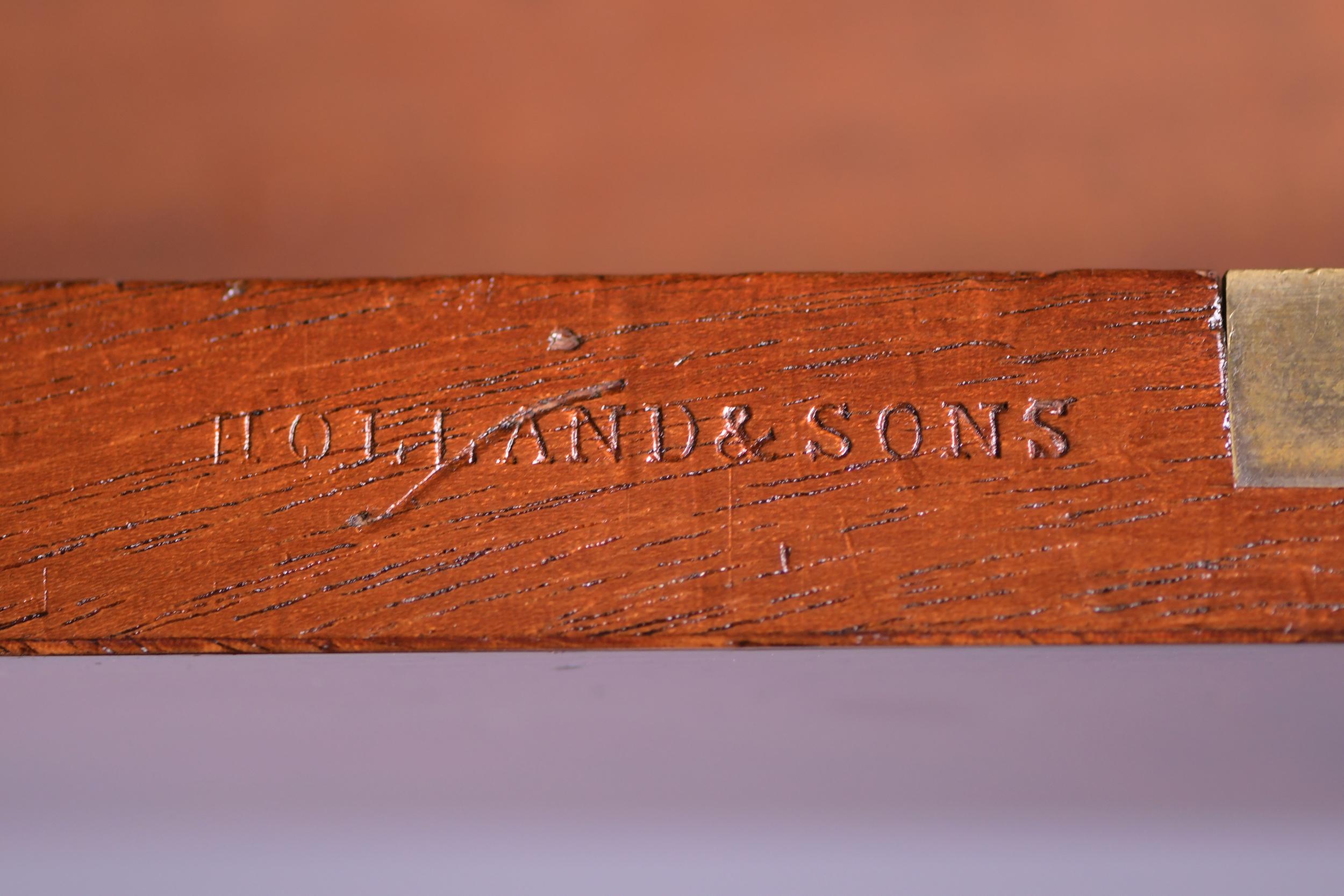 English Regency Mahogany Library Writing Table by Holland & Sons 3