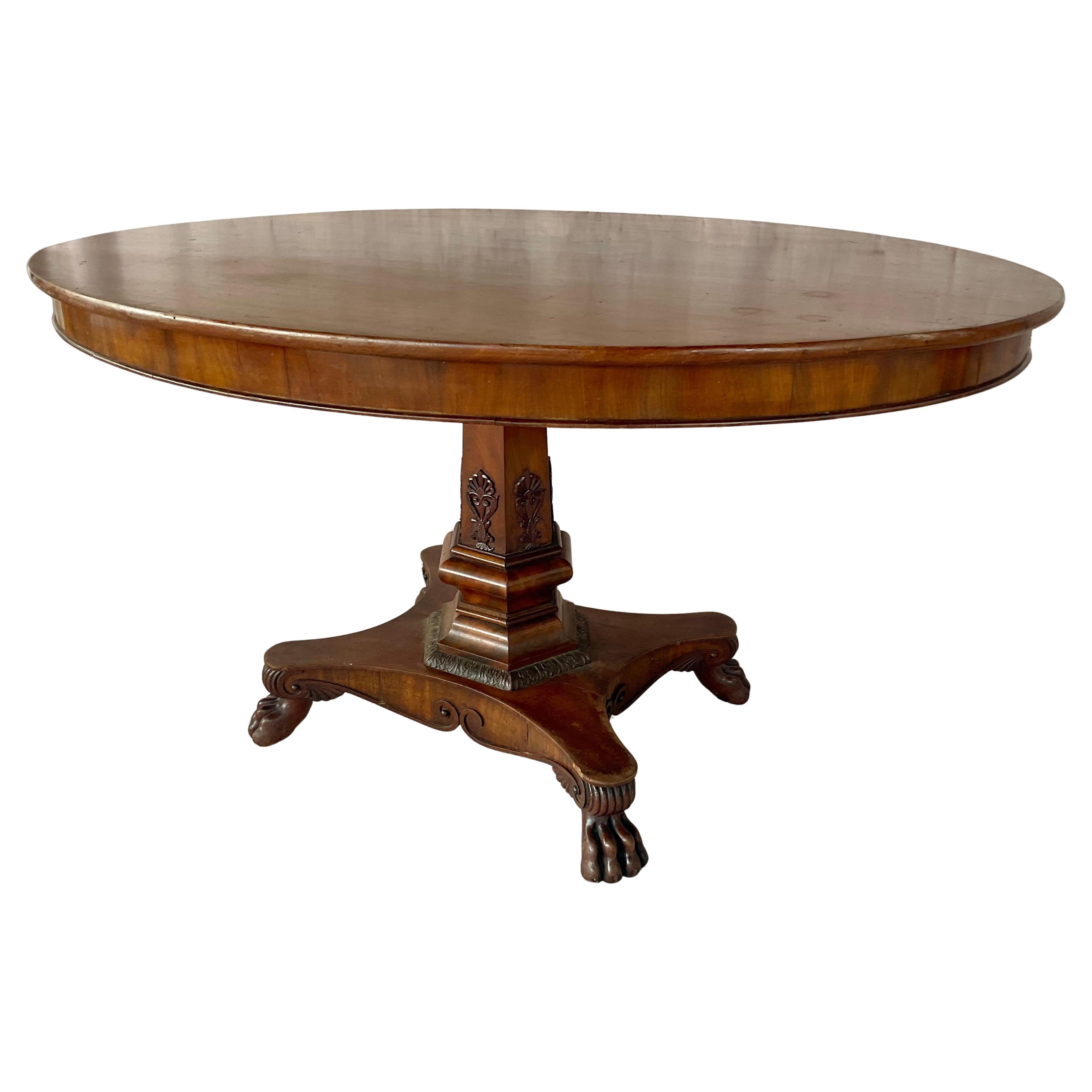 Englischer Regency-Tisch aus Mahagoni, oval im Zustand „Gut“ im Angebot in Bradenton, FL