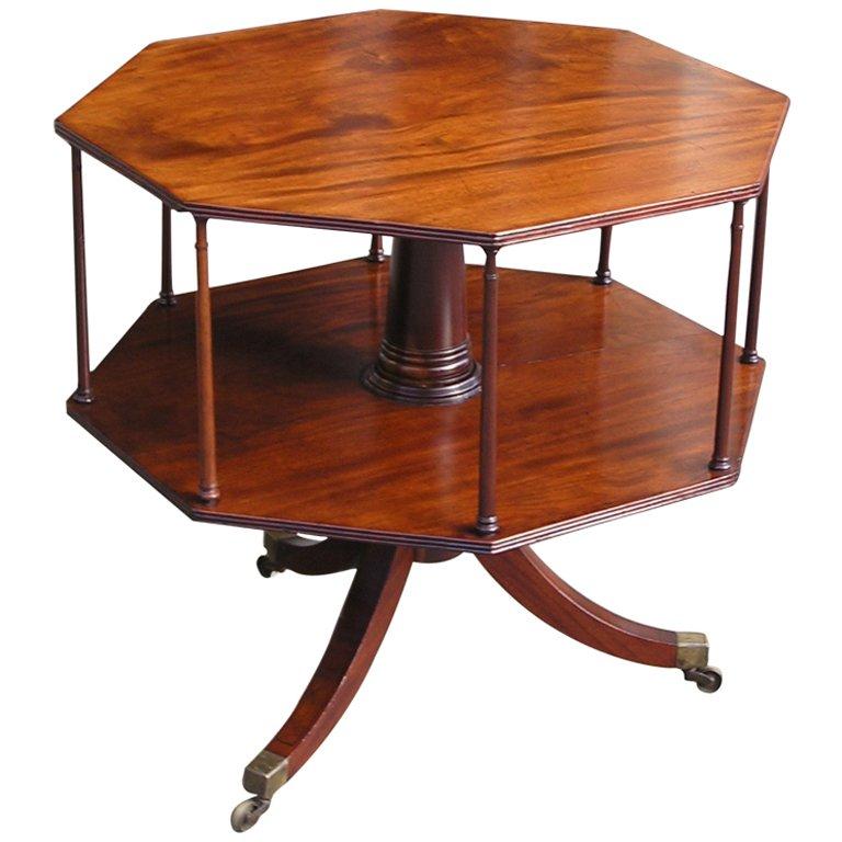 English Regency Mahogany Revolving Bookcase For Sale at 1stdibs