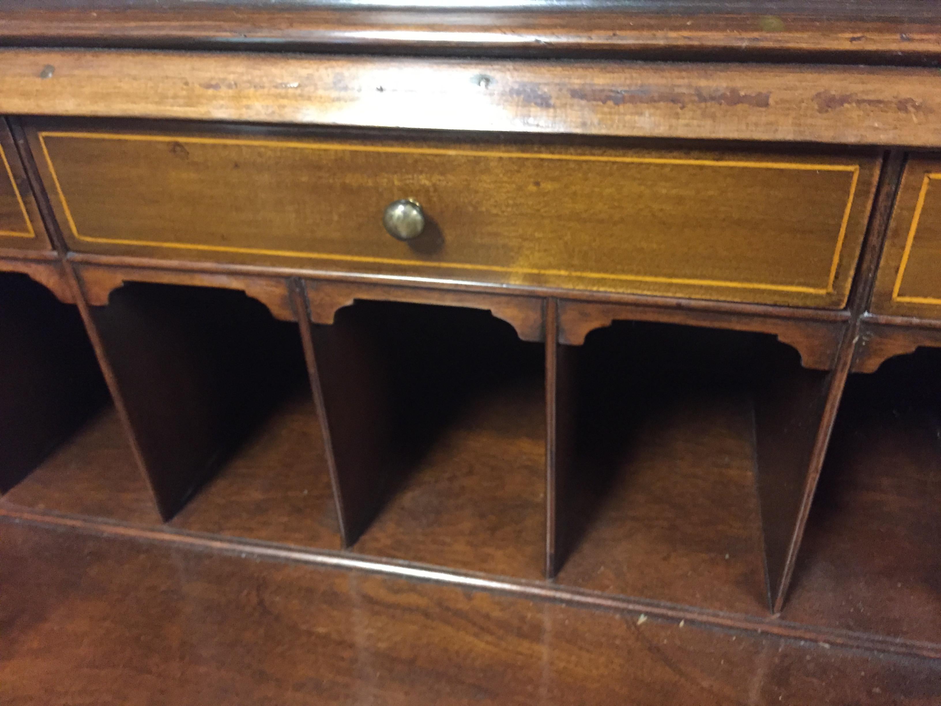 English Regency Mahogany Secretary Bookcase 3