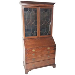 English Regency Mahogany Secretary Bookcase