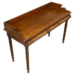 English Regency Mahogany Server or Console Table with Gallery, 19th Century