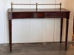 English Regency Mahogany Server With Brass Gallery