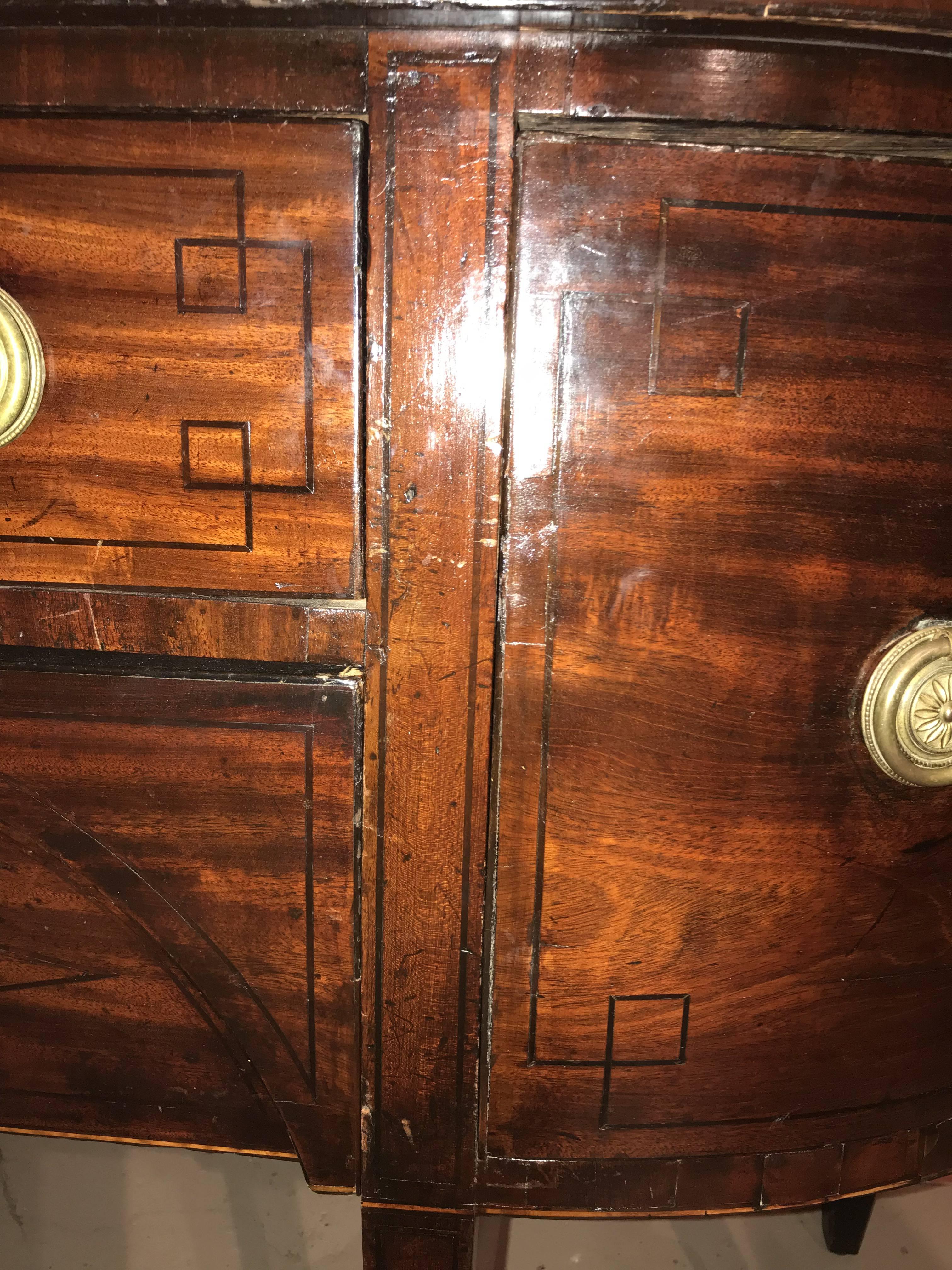 English Regency Mahogany Sideboard with Ebony Inlay, circa 1810 7