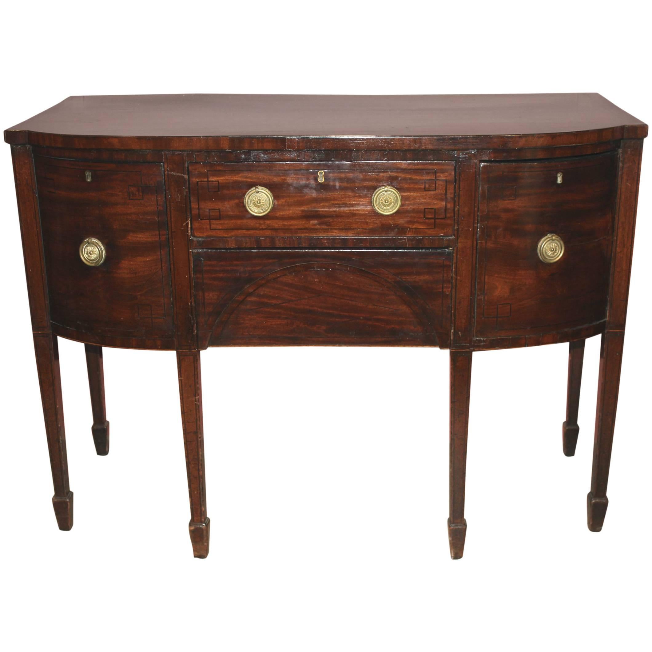 English Regency Mahogany Sideboard with Ebony Inlay, circa 1810