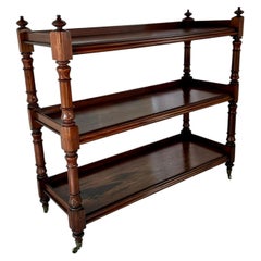 Carrello-etagère a tre ripiani in mogano in stile Regency inglese, XIX secolo, Inghilterra