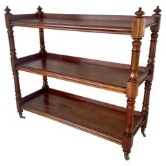 English Regency Mahogany Three Tier Etagere Trolley, 19th Century, England