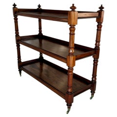 Carrello-etagère a tre ripiani in mogano in stile Regency inglese, XIX secolo, Inghilterra