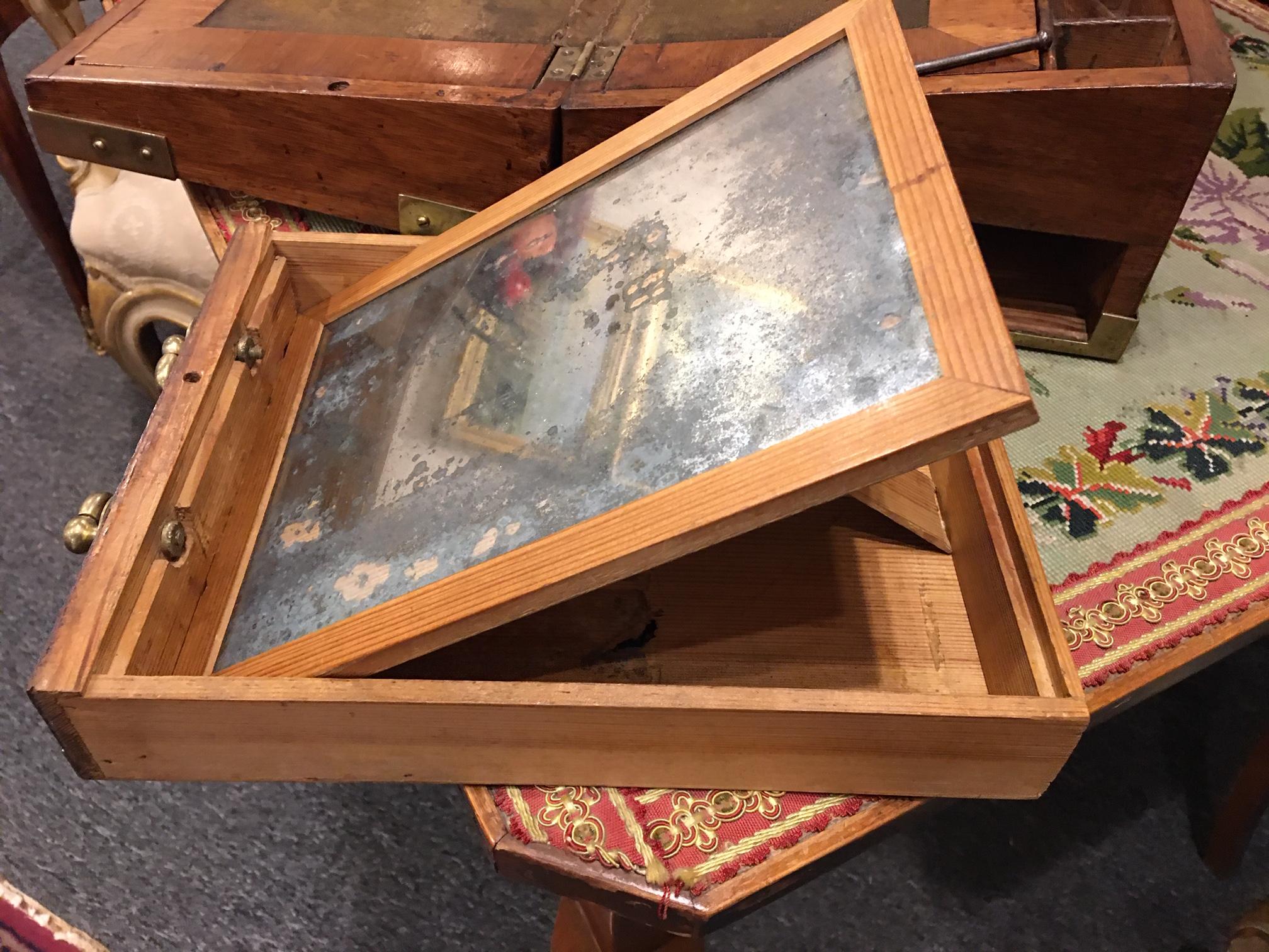 English Regency Mahogany Travelling Sloped Lap Desk Box, 19th Century For Sale 10