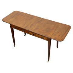 English Regency Mahogany Two-Drawer Drop-Leaf Sofa Table, circa 1820