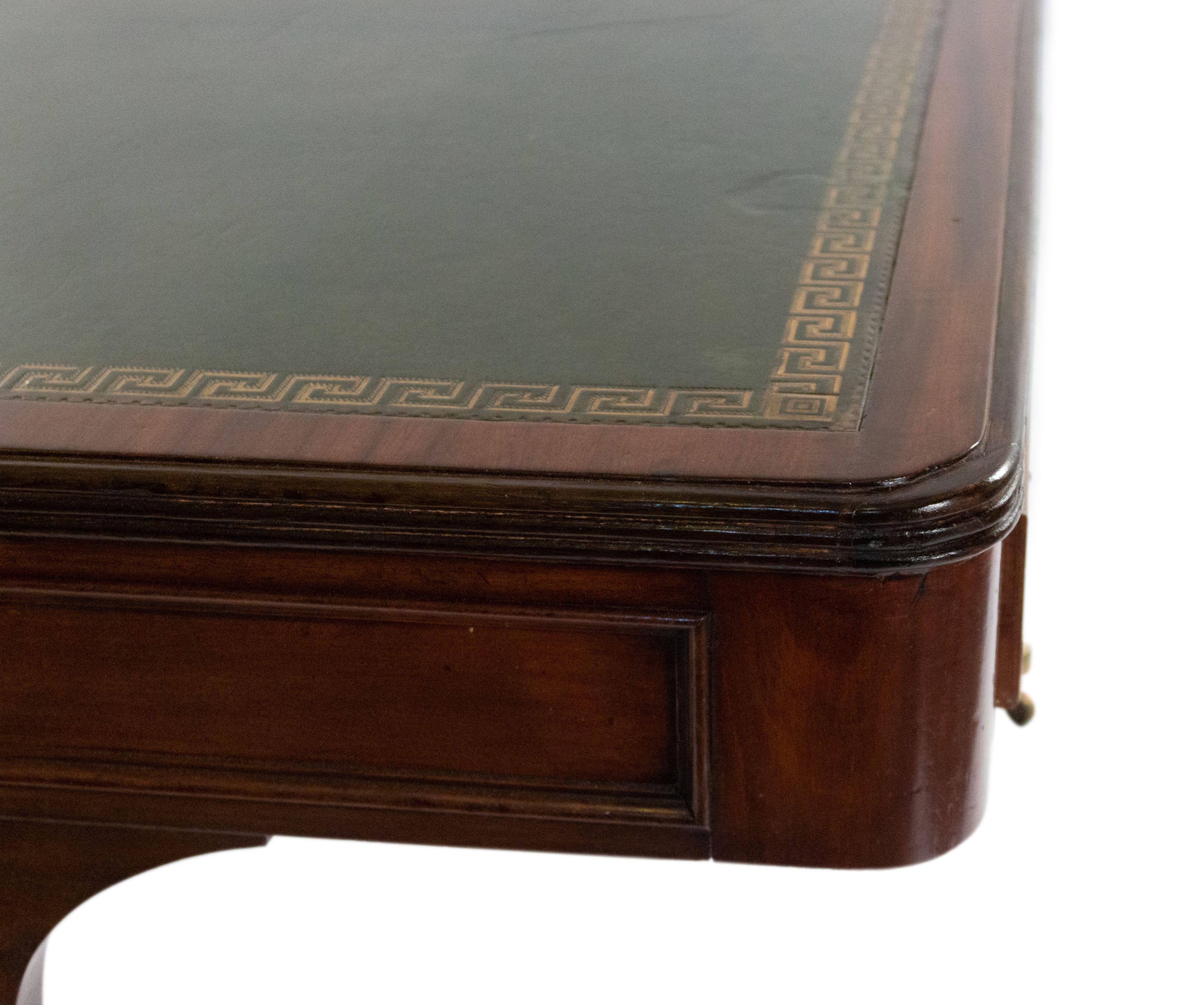 19th Century English Regency Mahogany Writing Desk For Sale
