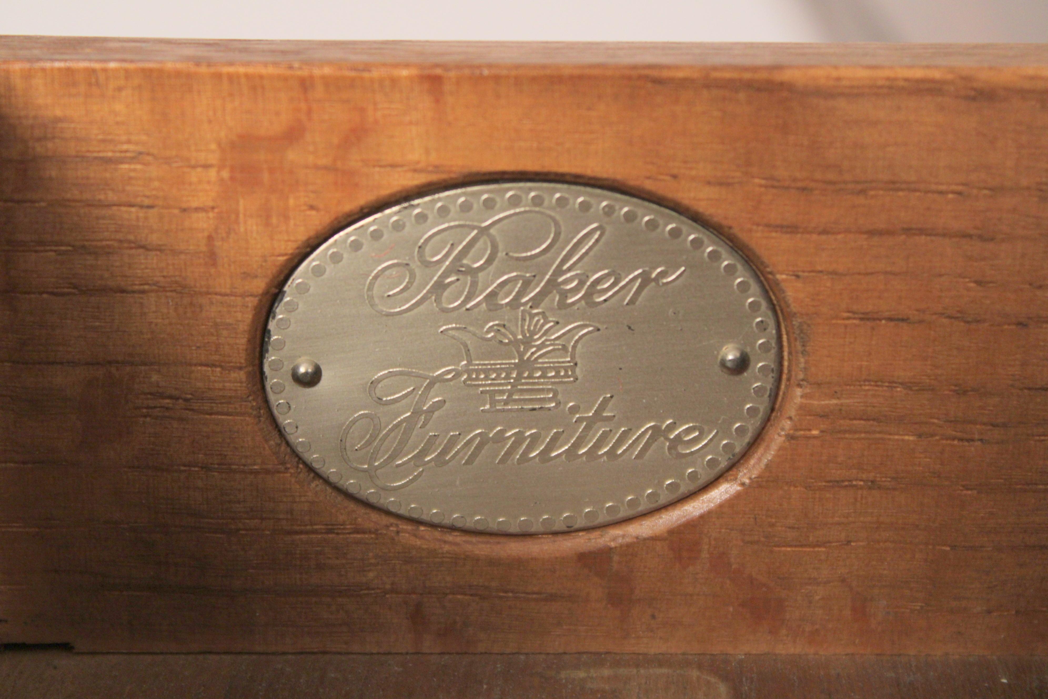 English Regency Mahogany Writing Table Made by Baker Furniture Company 7