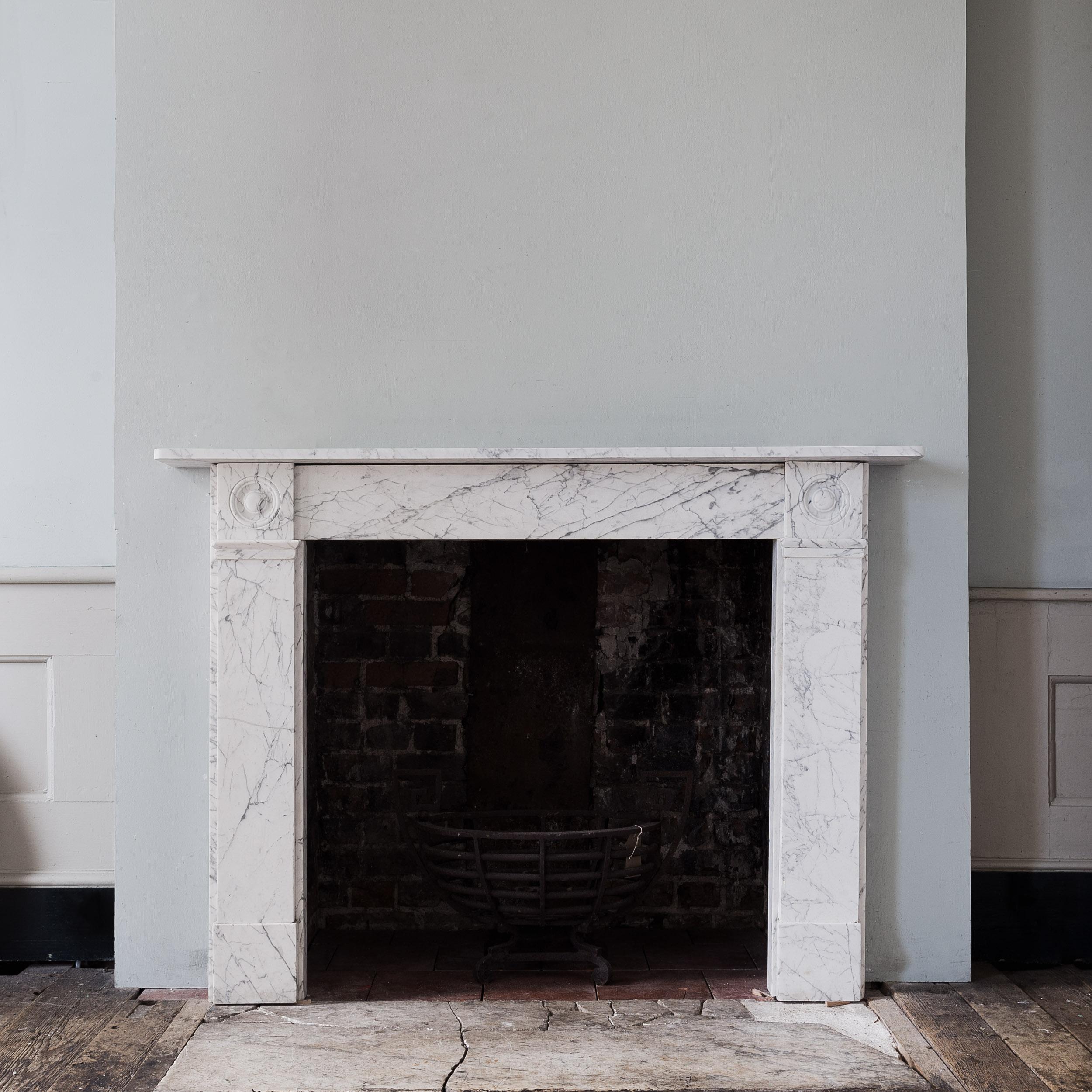 English Regency Marble Fireplace For Sale 8