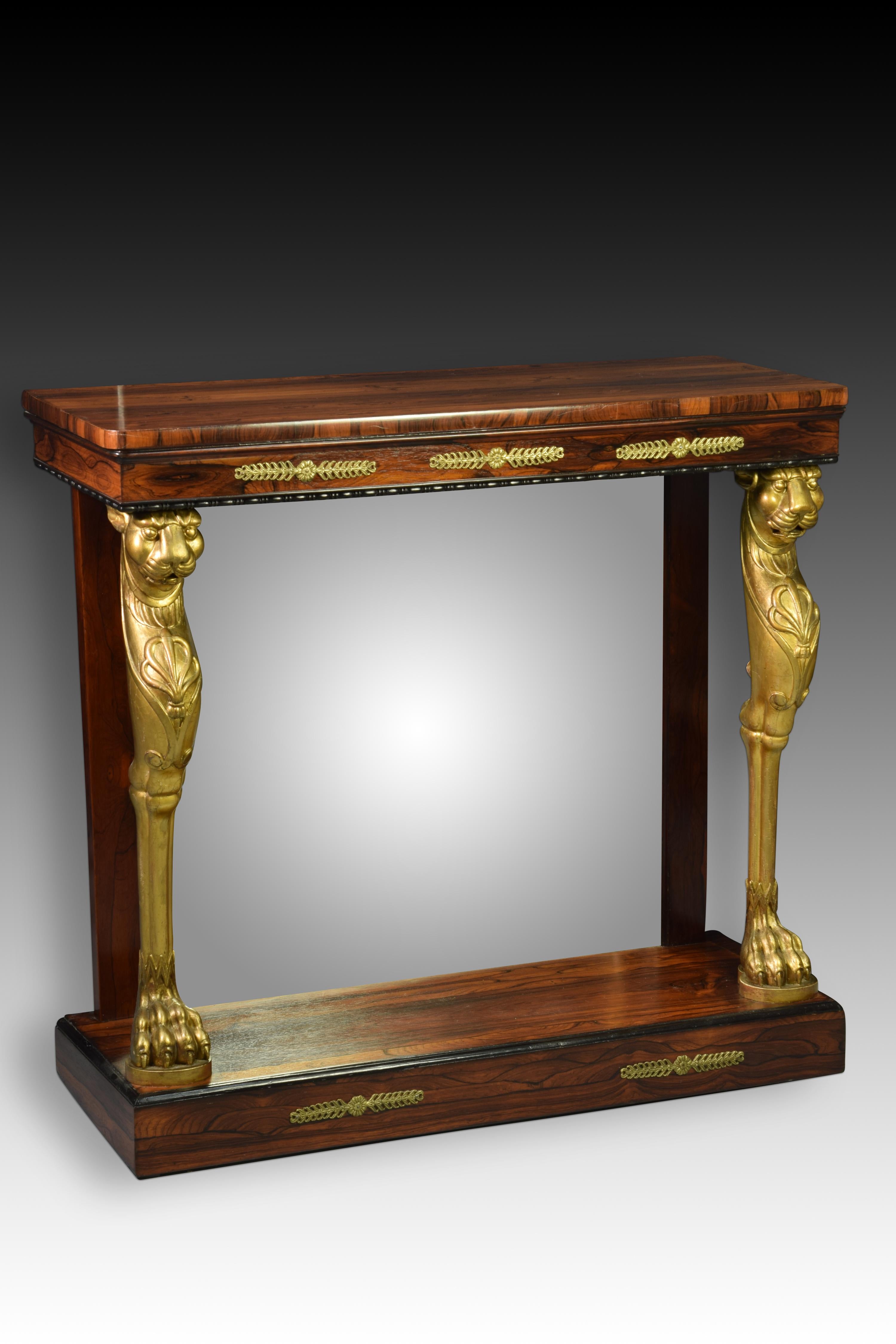 English Regency Monopodia Console, 19th Century In Good Condition For Sale In Madrid, ES