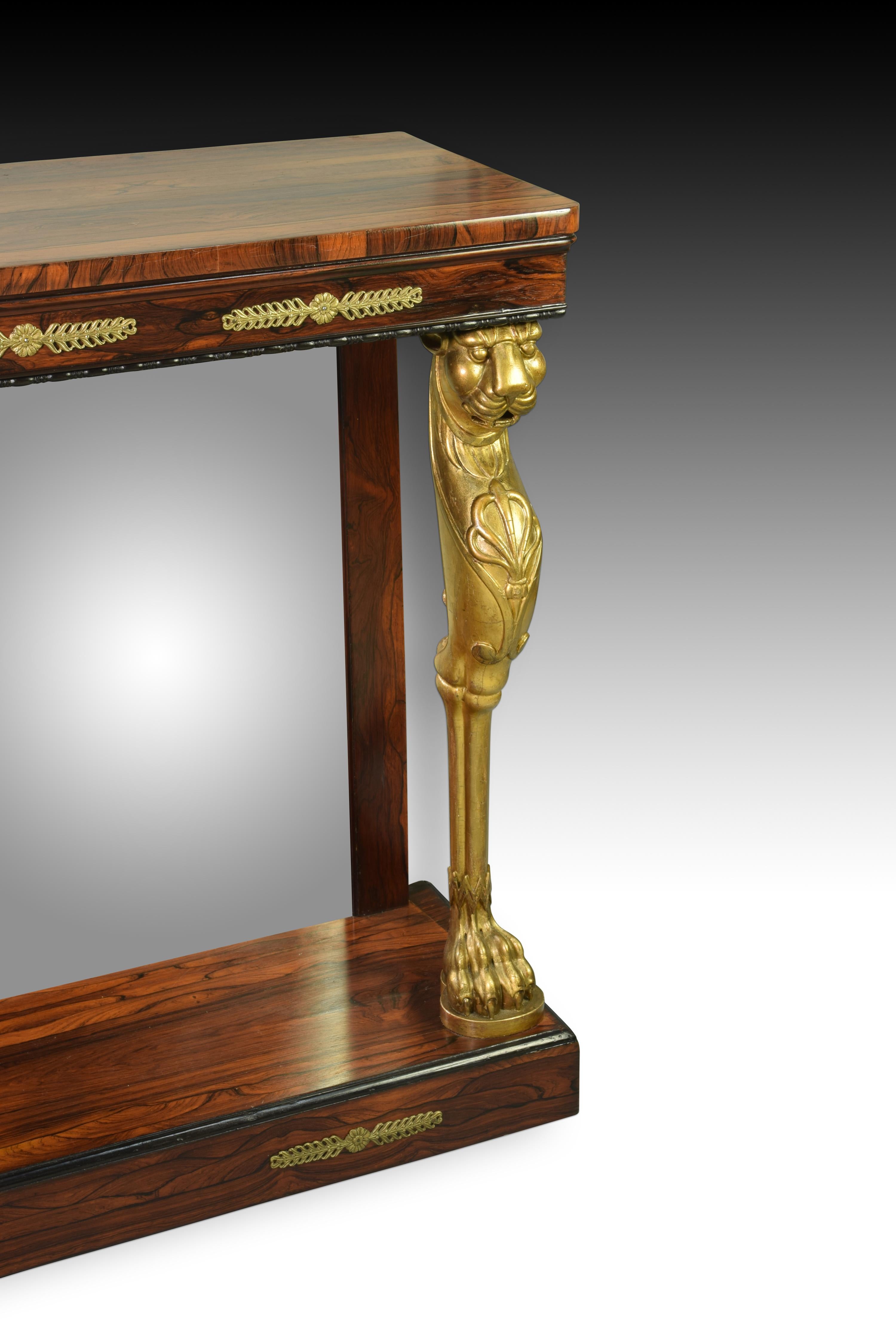 English Regency Monopodia Console, 19th Century For Sale 2