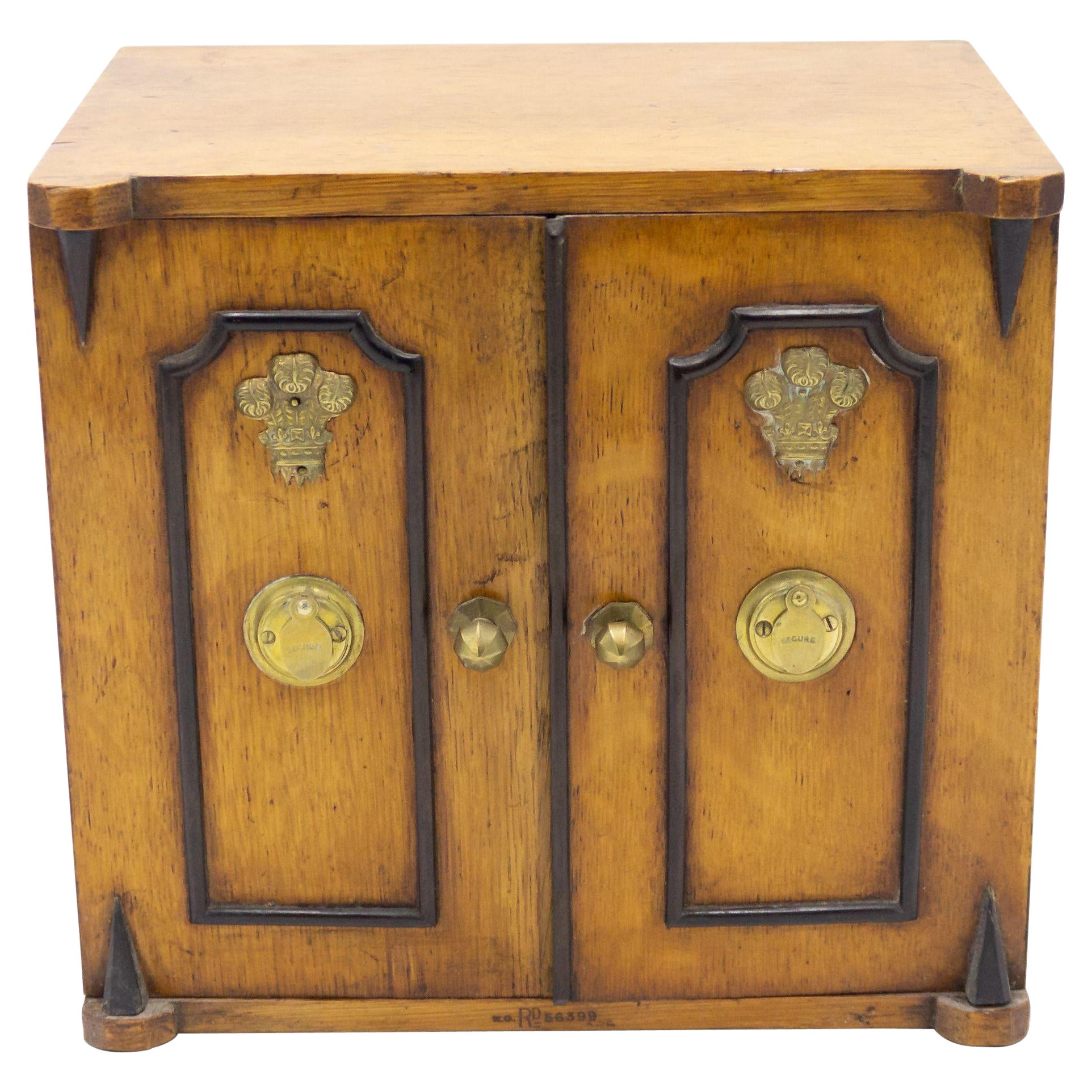Englischer Regency-Schmuckschrank aus Eiche im Angebot