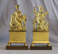 English Regency Ormolu Mantel Piece Objects of American Indians