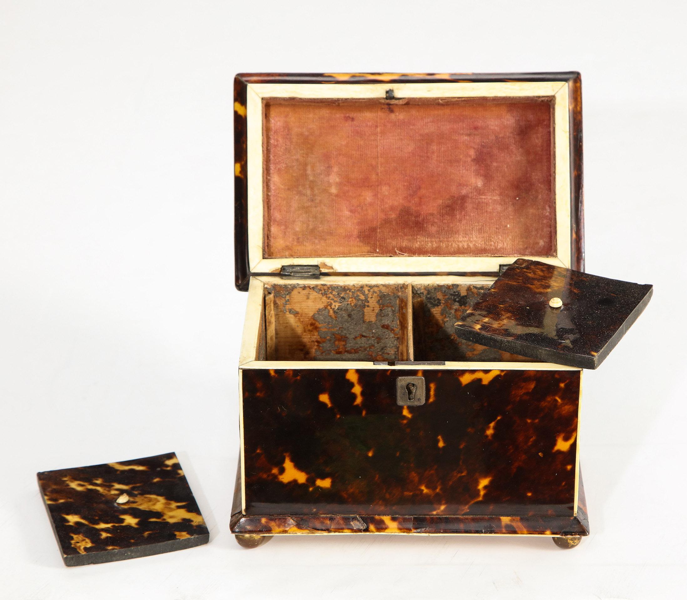 19th Century English Regency Pagoda Form Tea Caddy For Sale