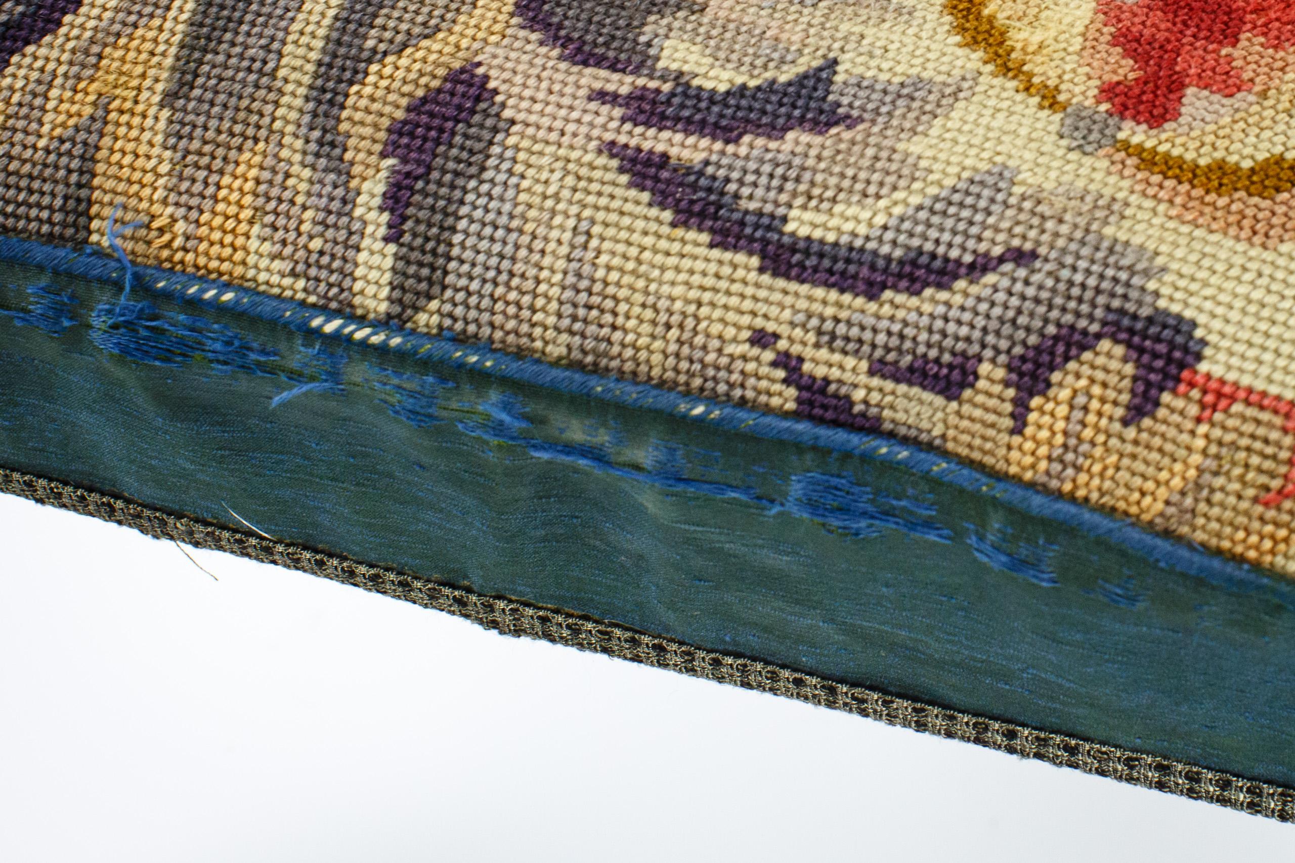 English Regency Painted Elbow Chair with Needlepoint Upholstery 1