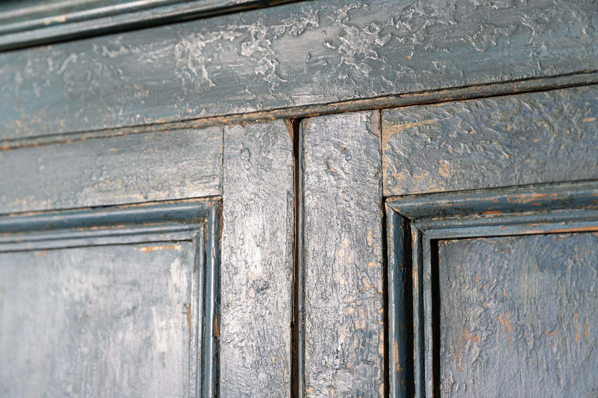 English Regency Painted Oak & Pine Corner Cupboard For Sale 7