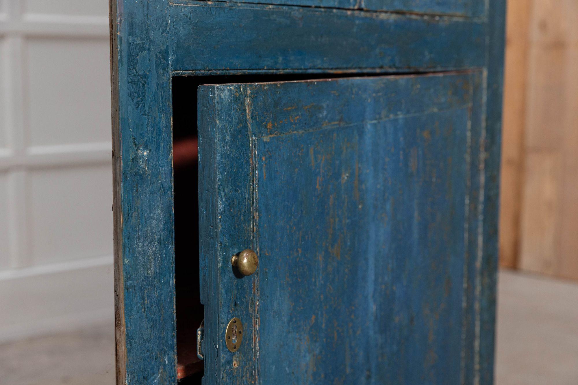 English Regency Painted Oak & Pine Corner Cupboard For Sale 5