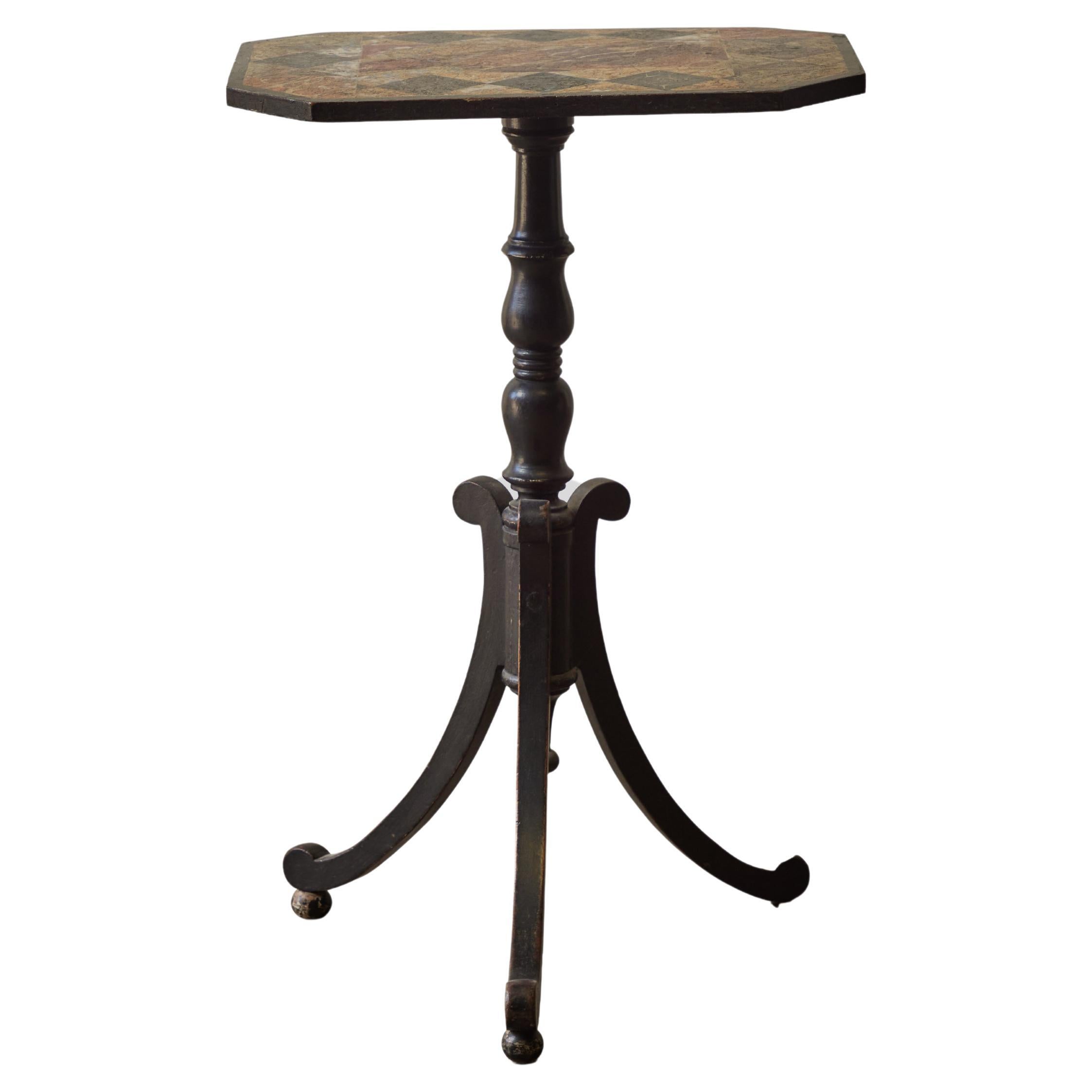 English Regency Painted Trompe-l'Oeil Specimen Table For Sale