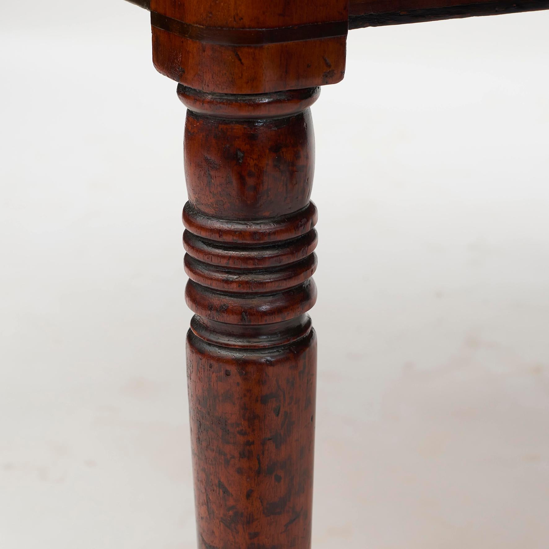 19th Century English Regency Partners Desk with Drawers and Writing Surfaces on Each Side