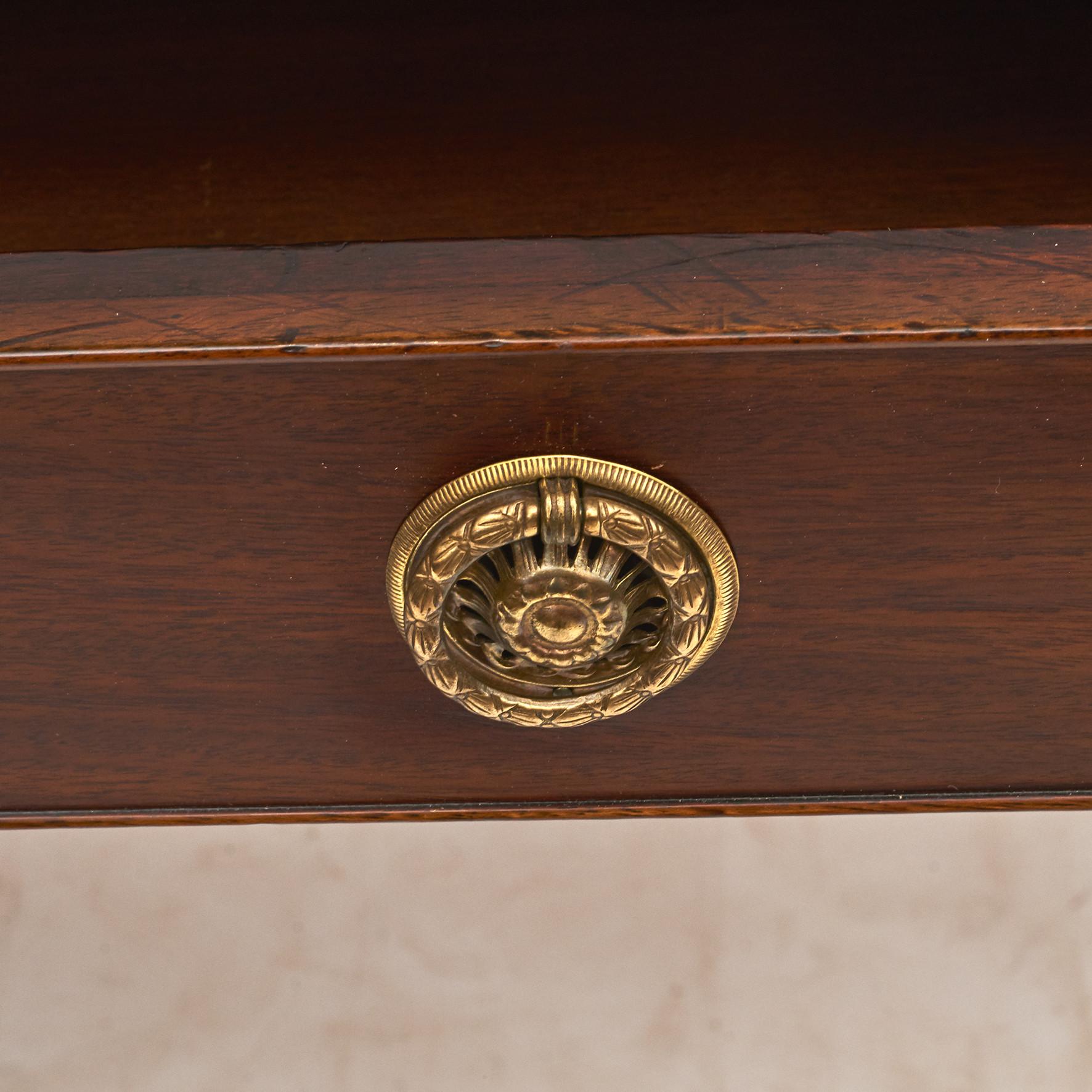 19th Century English Regency Partners Desk with Leather Top