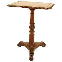Antique English Regency Pedestal Base End Table