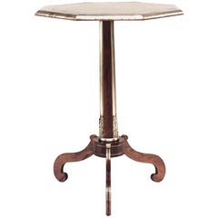 English Regency Pedestal Base End Table