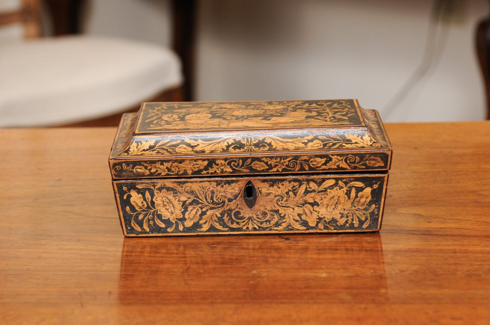 English Regency Penwork Box, Early 19th Century 7