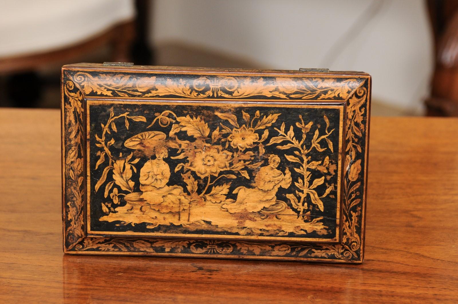 English Regency Penwork Box, Early 19th Century 9