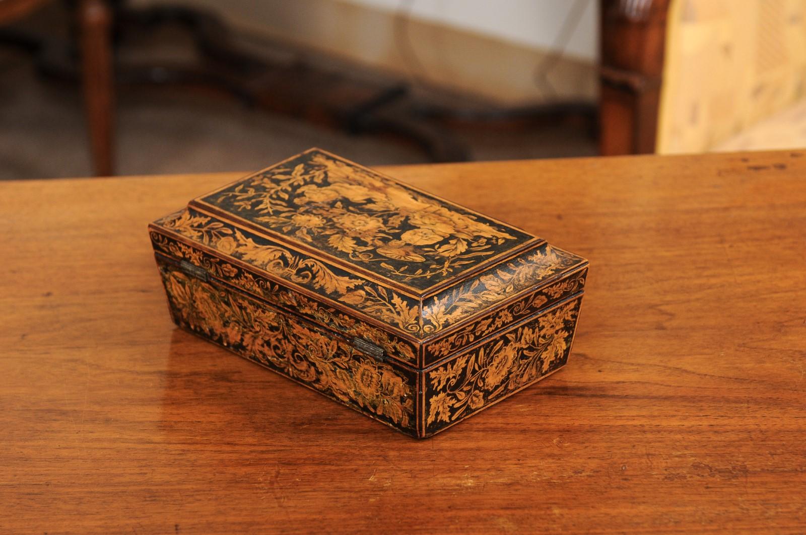 English Regency Penwork Box, Early 19th Century 2