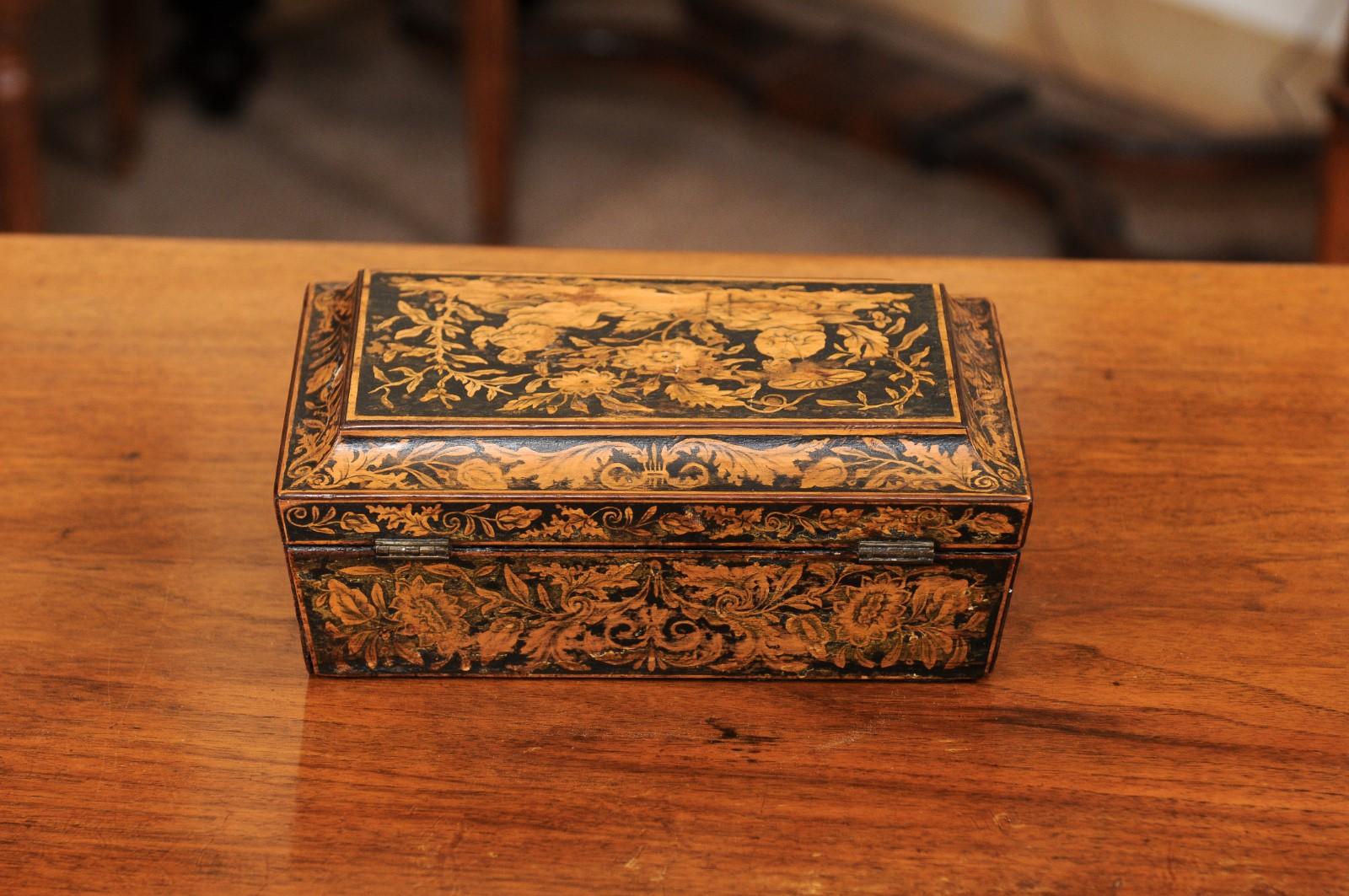 English Regency Penwork Box, Early 19th Century 3