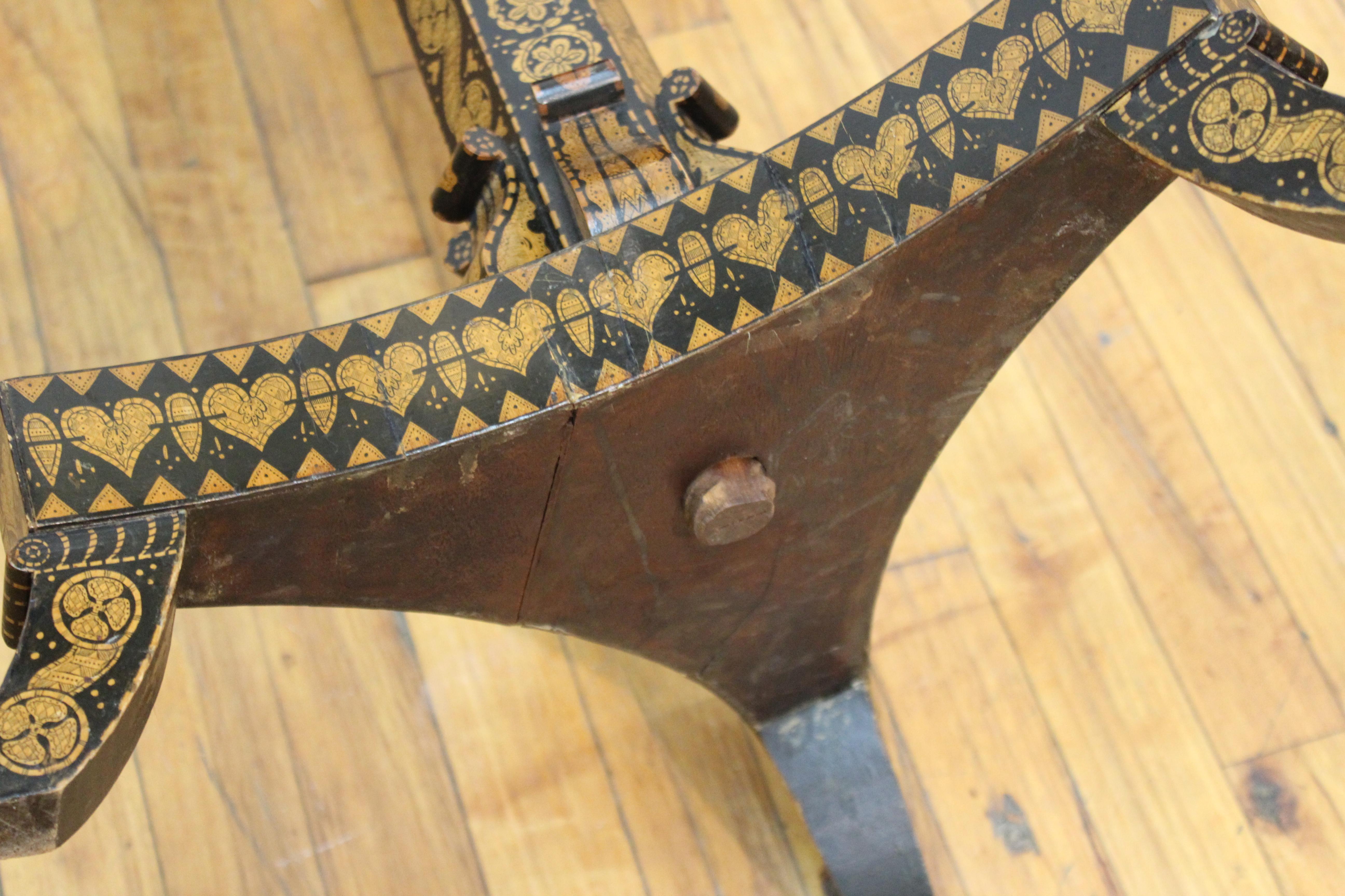 English Regency Penwork Table on Tripod Base 9