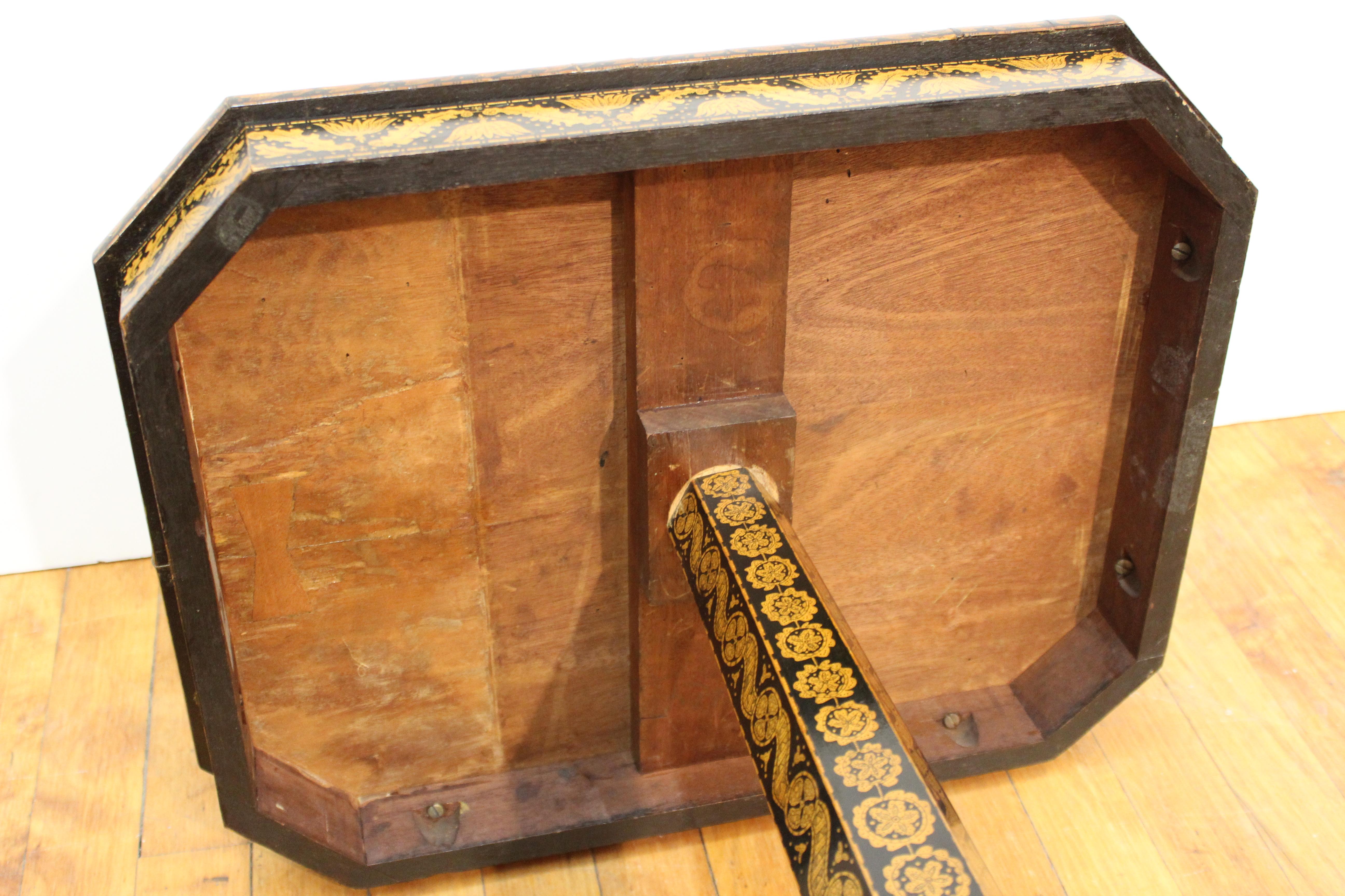English Regency Penwork Table on Tripod Base 10