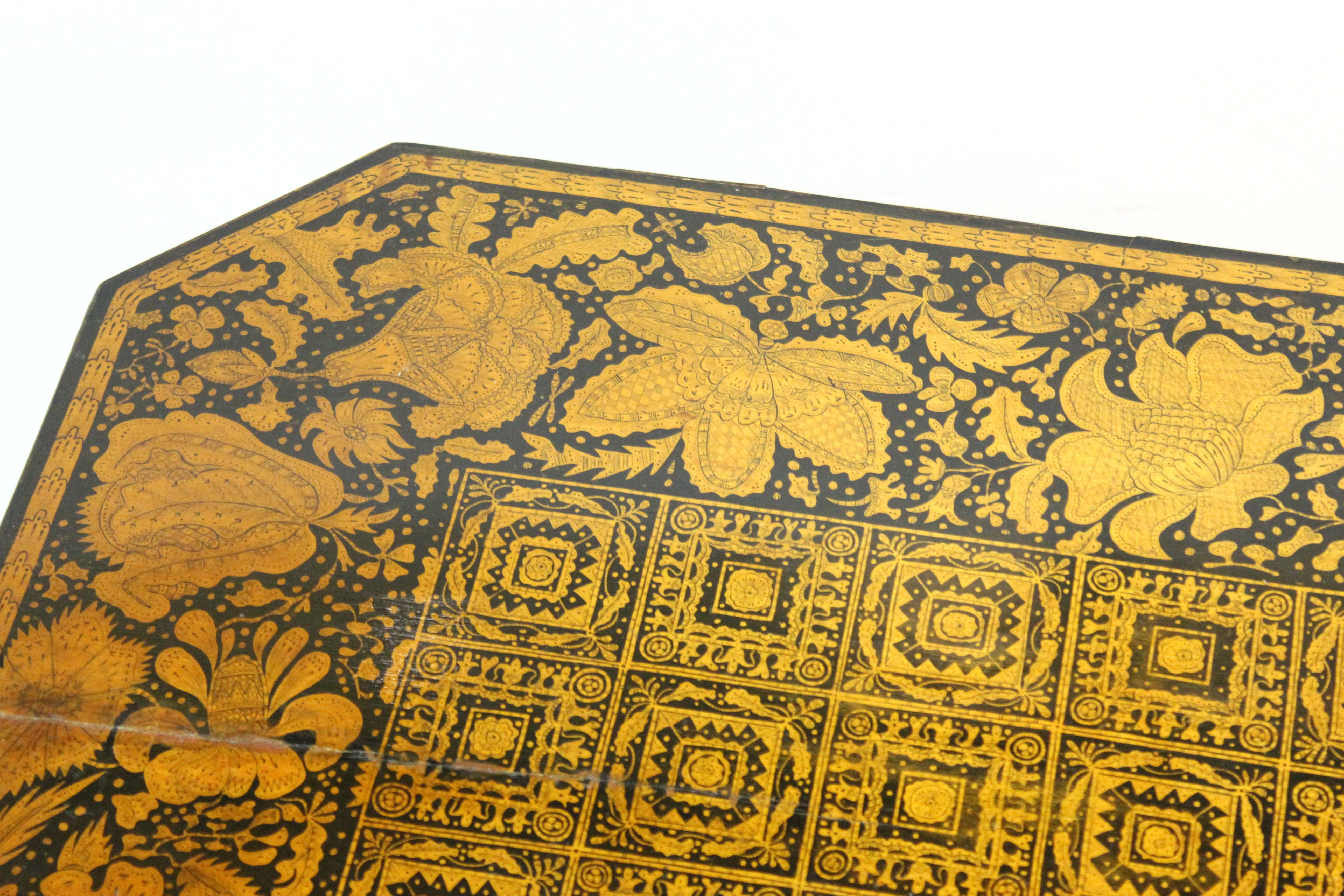 English Regency Penwork Table on Tripod Base 1