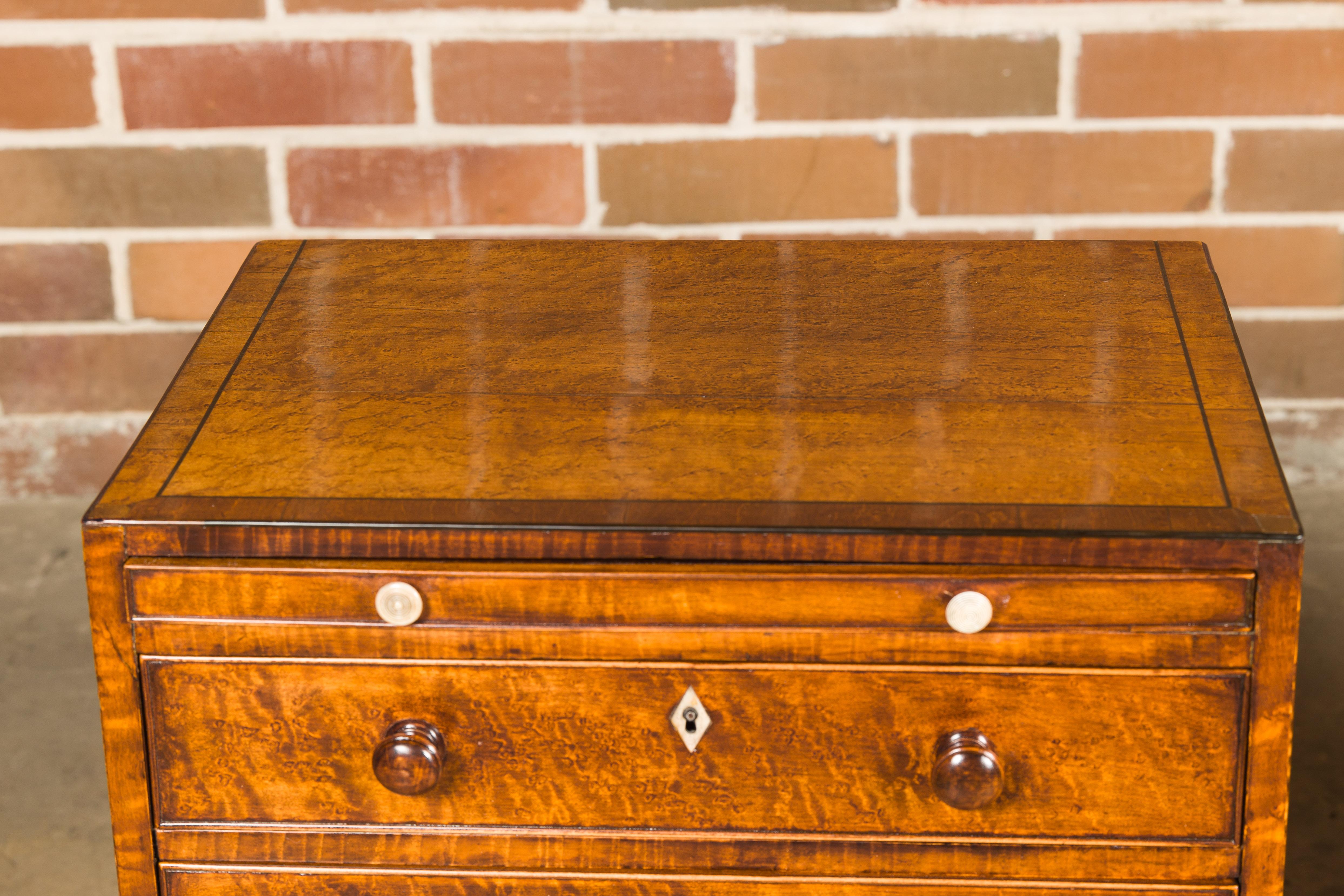 English Regency Period 1820s Bedside Chests with Graduating Drawers For Sale 4