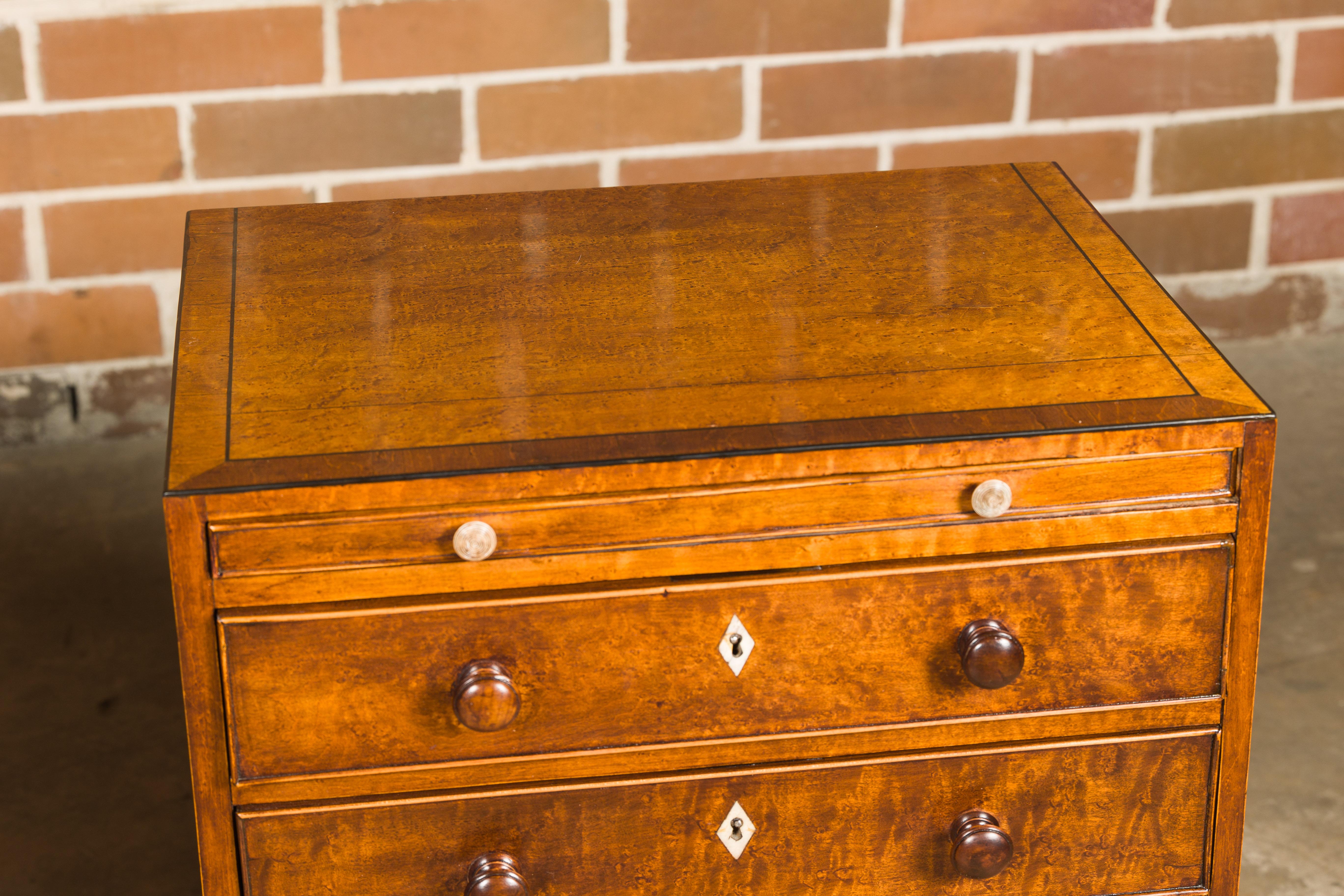 English Regency Period 1820s Bedside Chests with Graduating Drawers For Sale 5