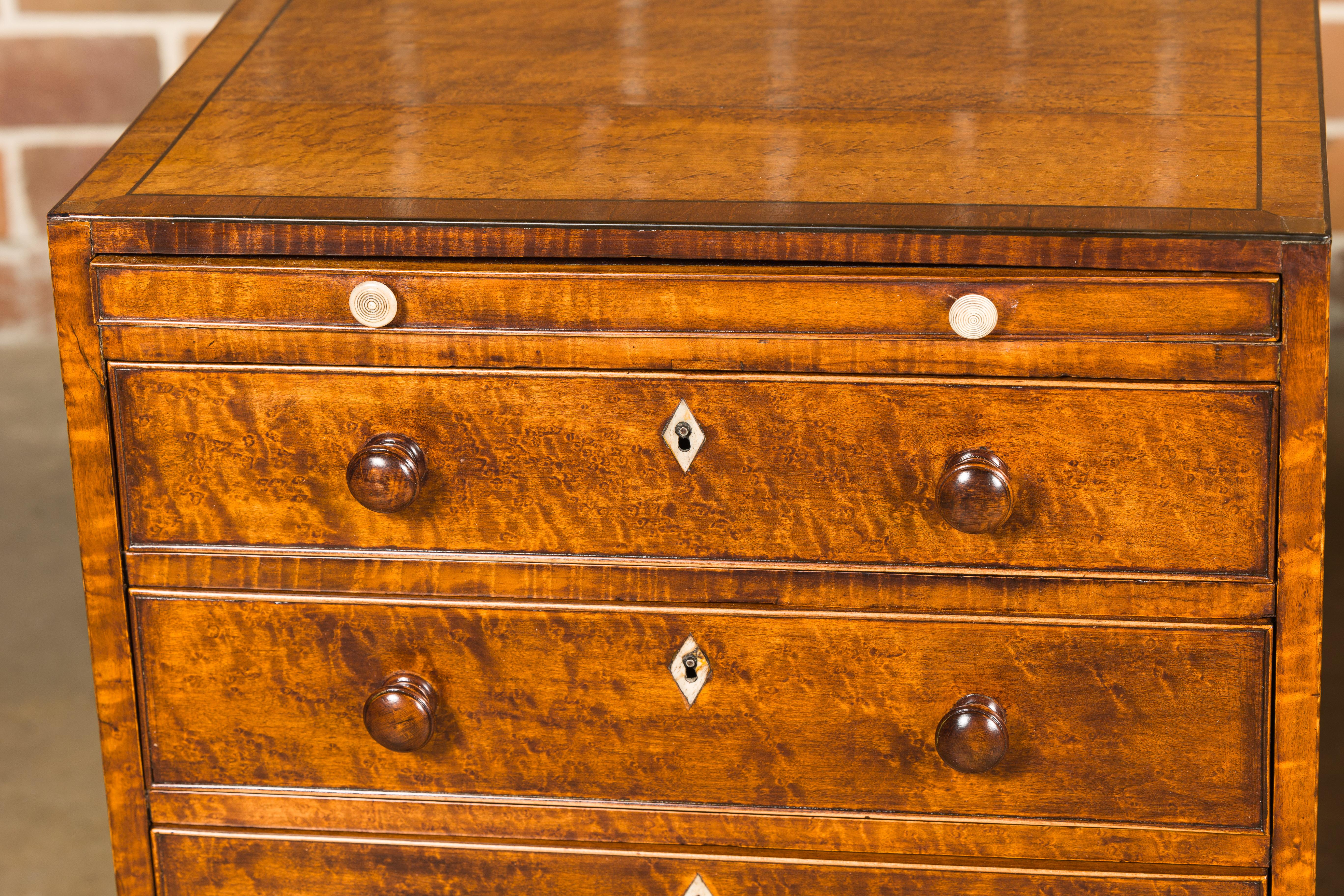 English Regency Period 1820s Bedside Chests with Graduating Drawers For Sale 6