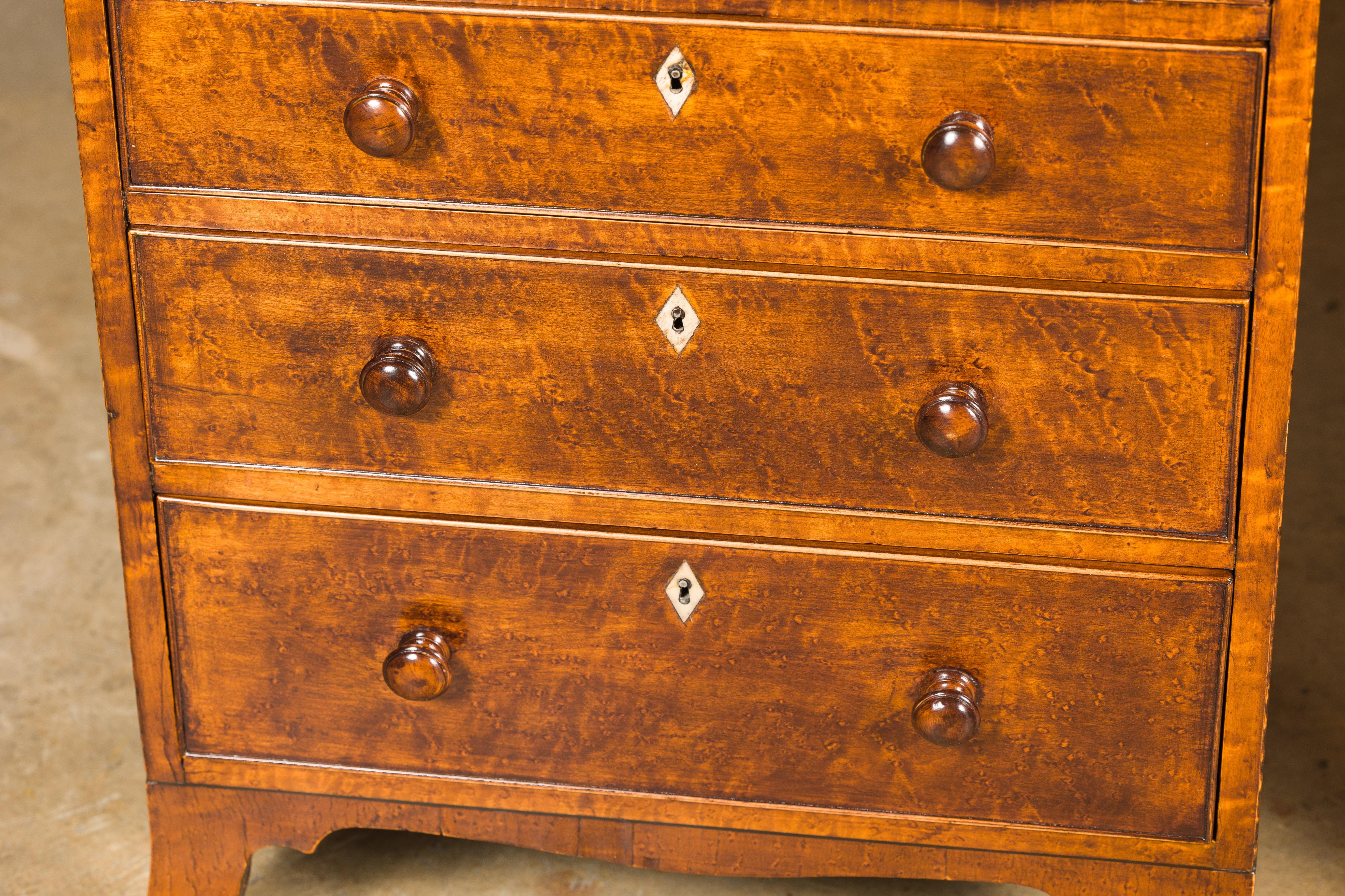English Regency Period 1820s Bedside Chests with Graduating Drawers For Sale 7