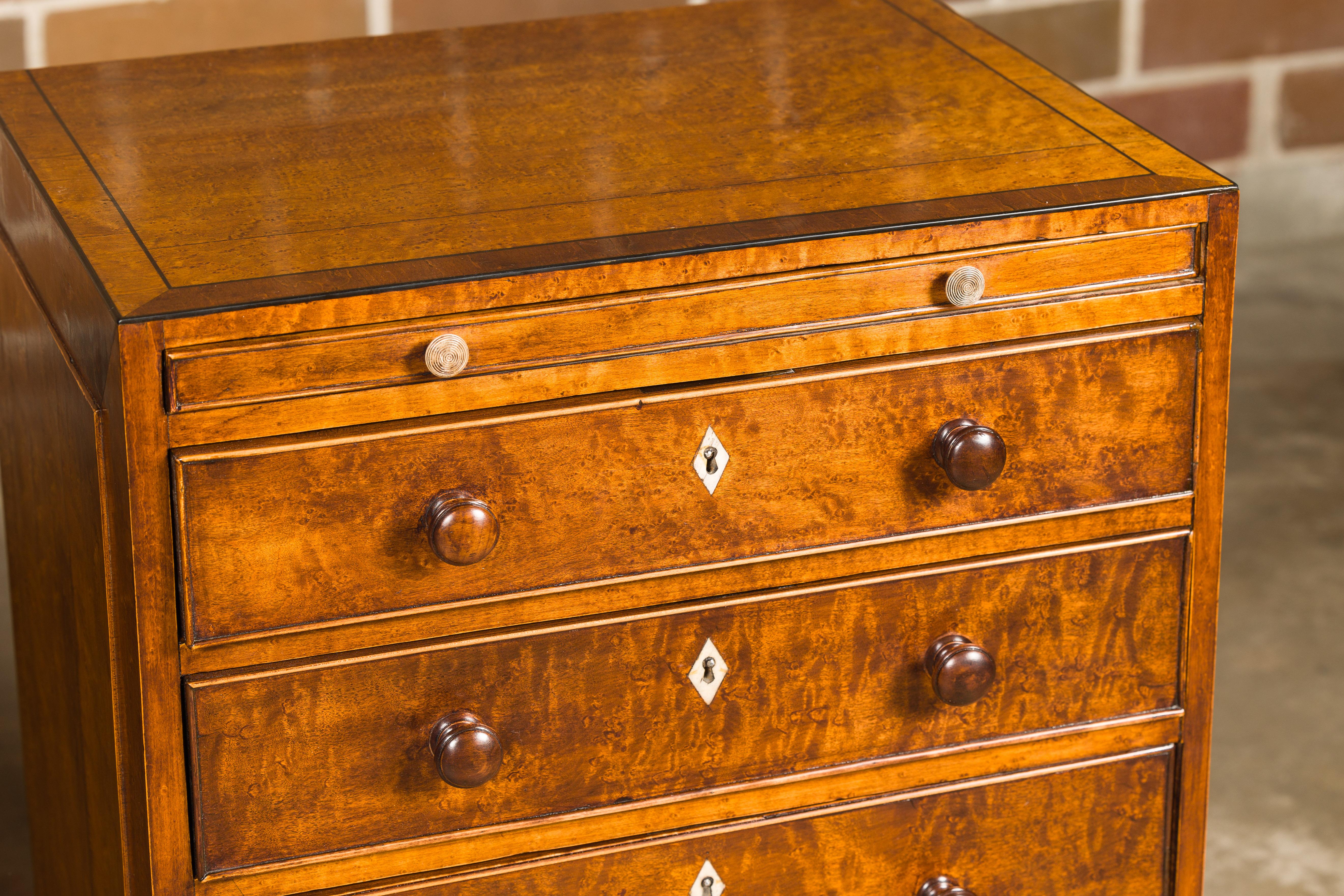 English Regency Period 1820s Bedside Chests with Graduating Drawers For Sale 9