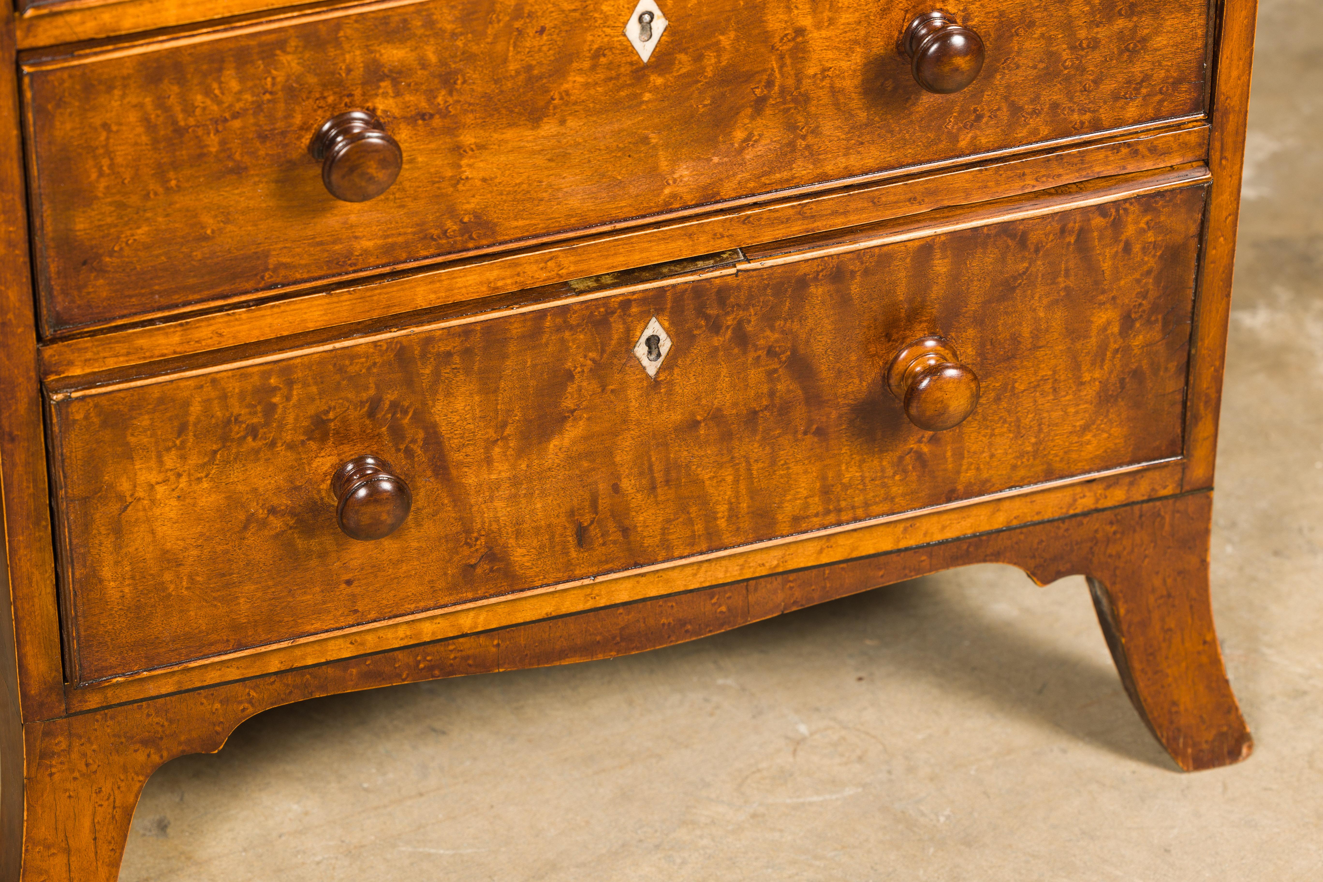 English Regency Period 1820s Bedside Chests with Graduating Drawers For Sale 11