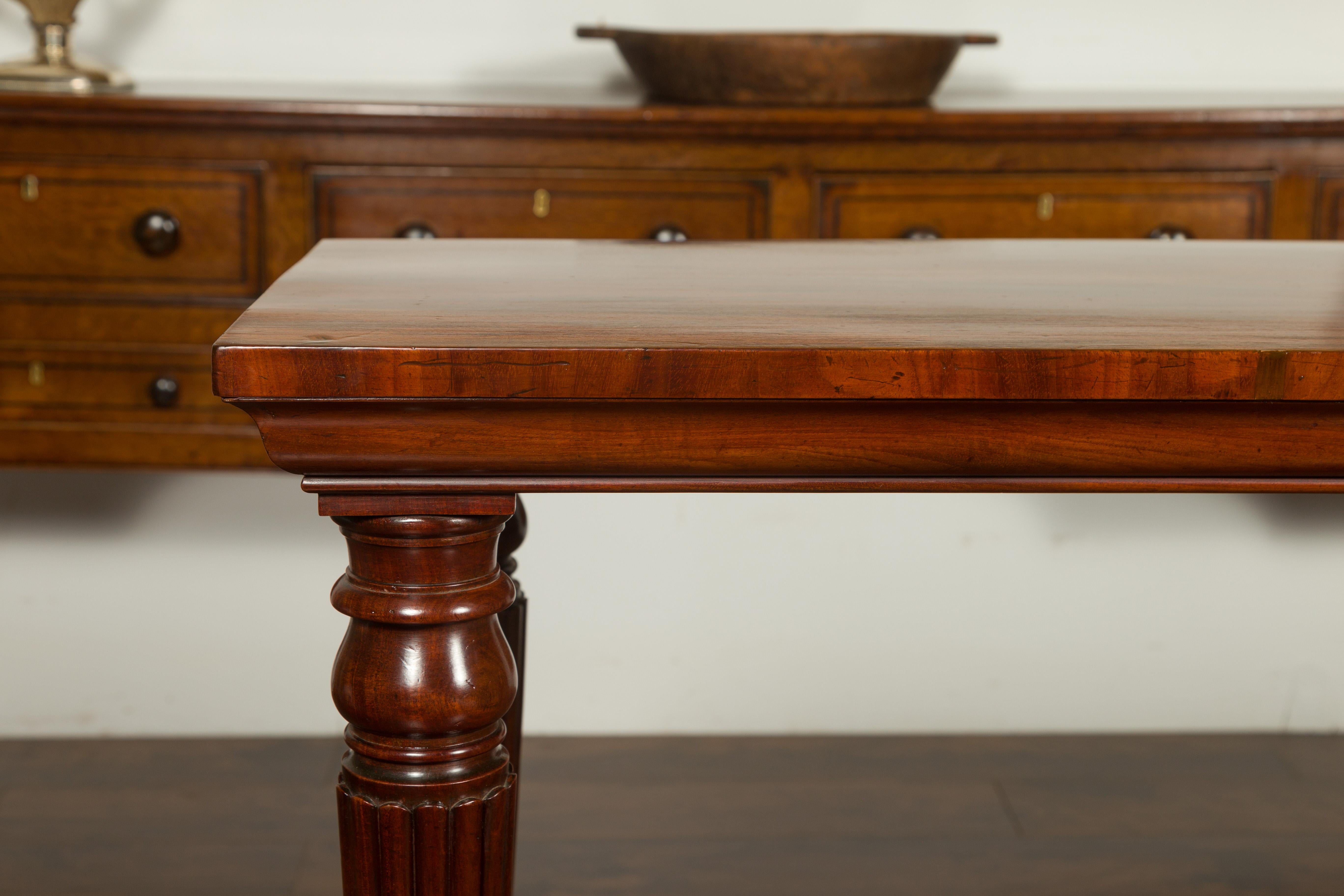 Turned English Regency Period 1820s Console Table in the Manner of Gillows London For Sale