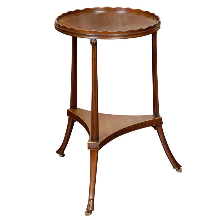 English Regency Period 1820s Mahogany Guéridon Table with Pie Crust Tray  Top For Sale at 1stDibs | gueridon tray, guéridon tray