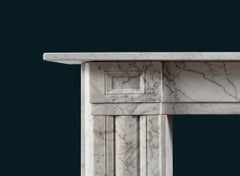 English Regency Period Carrara Marble Fireplace Surround