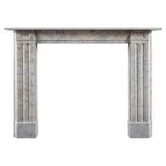 English Regency Period Carrara Marble Fireplace Surround