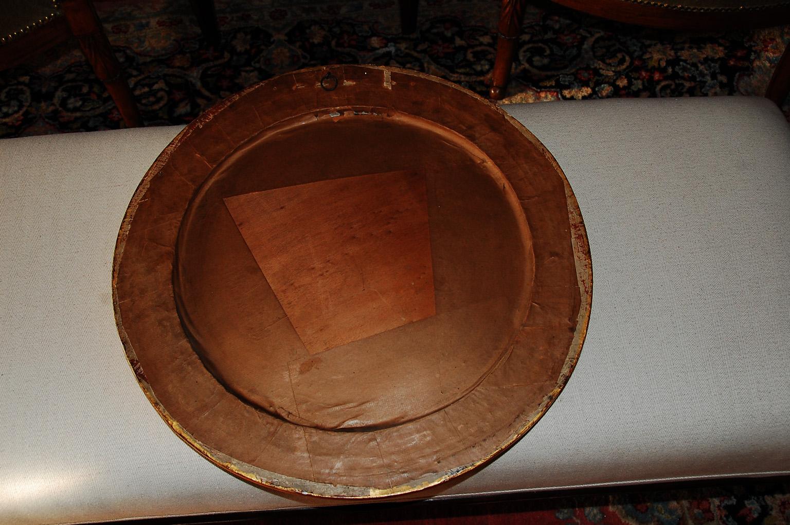 English Regency Period Convex Gold Leaf Mirror with Balls 1