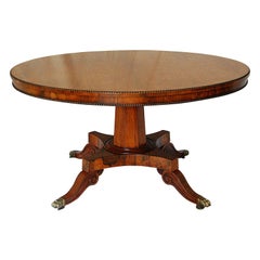 English Regency Period Early 19th Century Rosewood Center Table